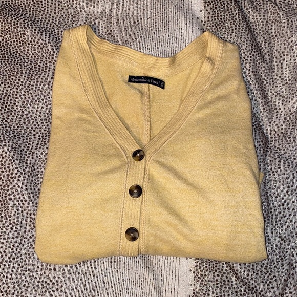 Yellow Abercrombie Cardigan Sweater - Picture 8 of 8